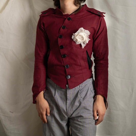 ROSARIUM ENGLISH LINEN BUTTON JACKET