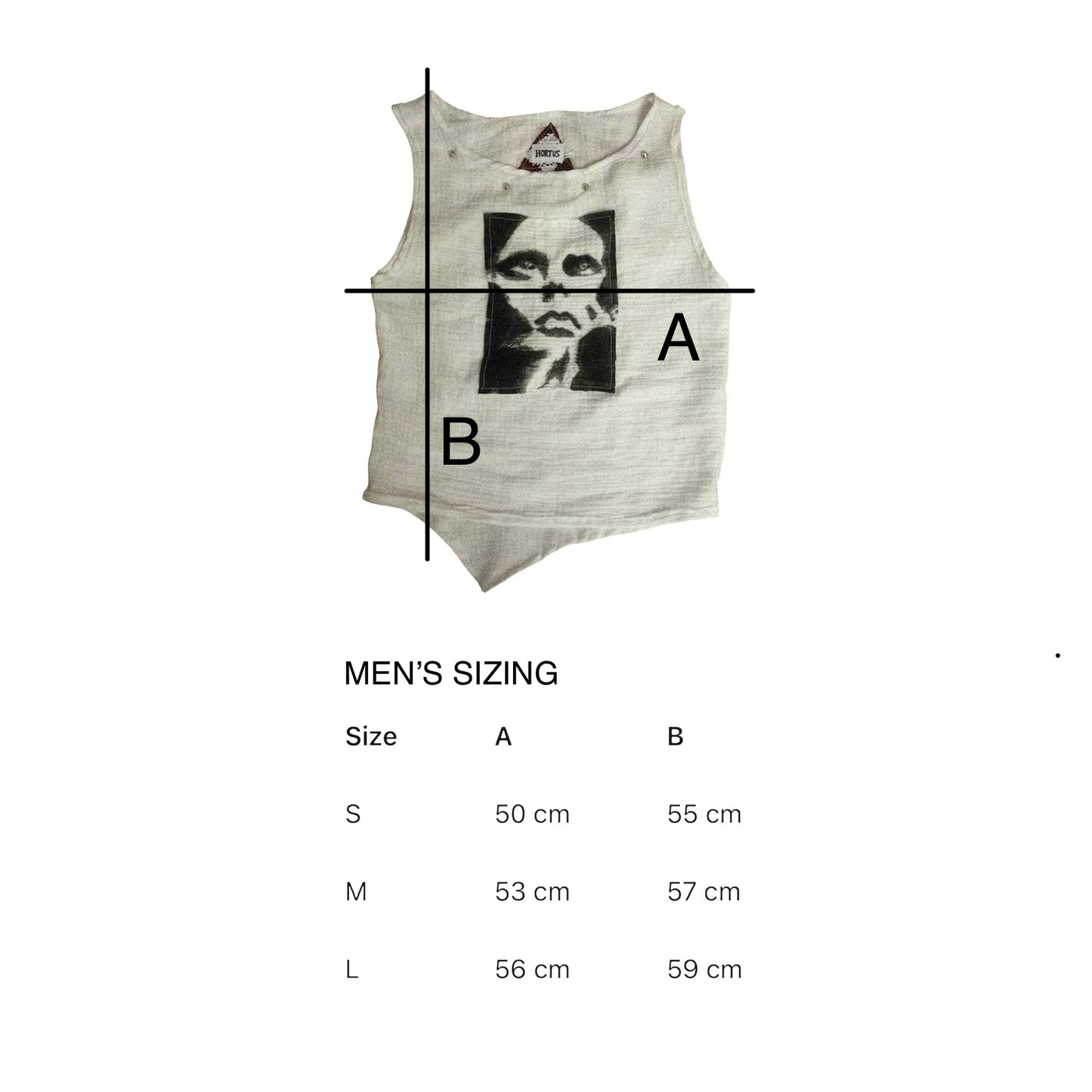 VULTUS MEN'S HAND-PAINTED MUSLIN TANK TOP