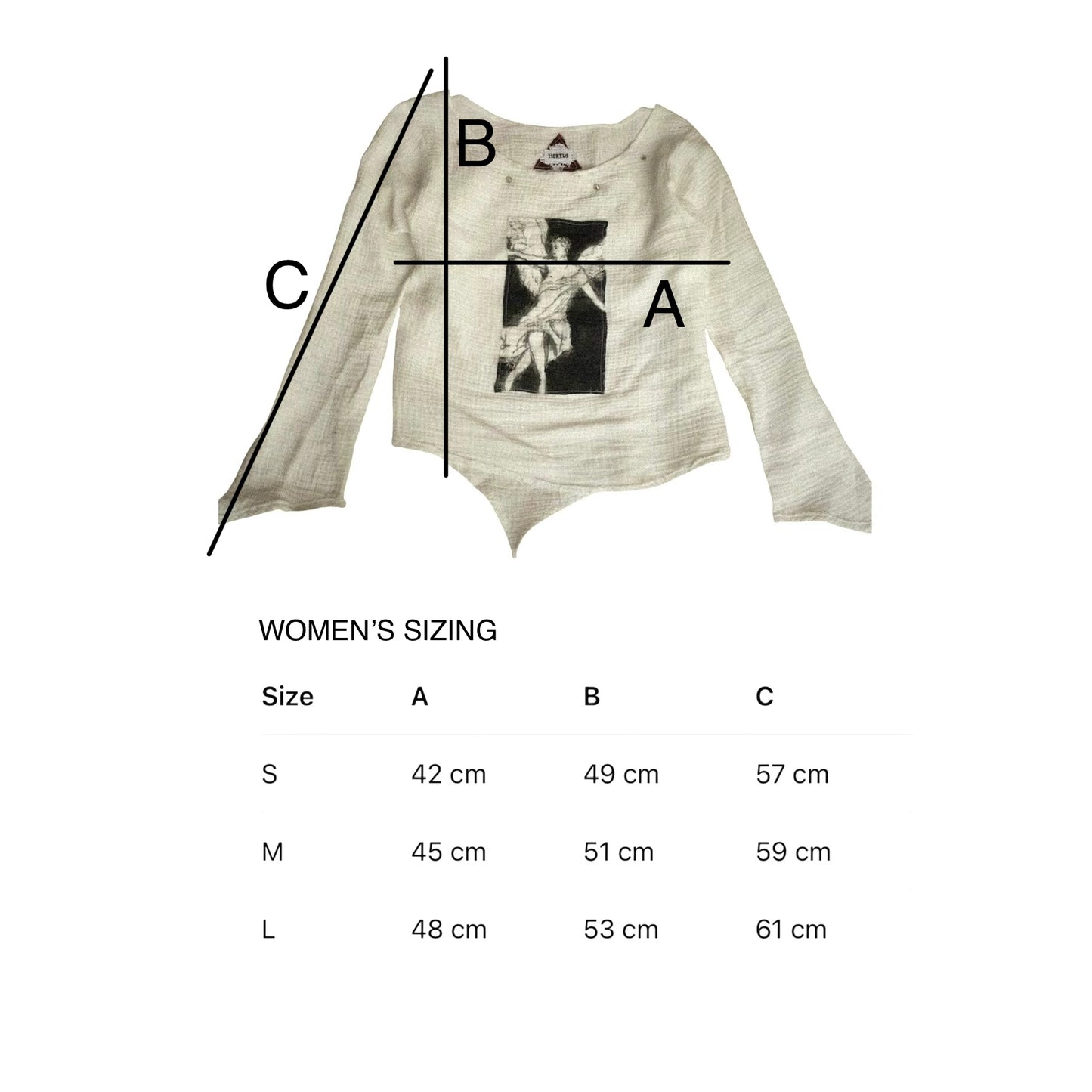 ANGELUS WOMEN'S HAND-PAINTED MUSLIN LONGSLEEVE