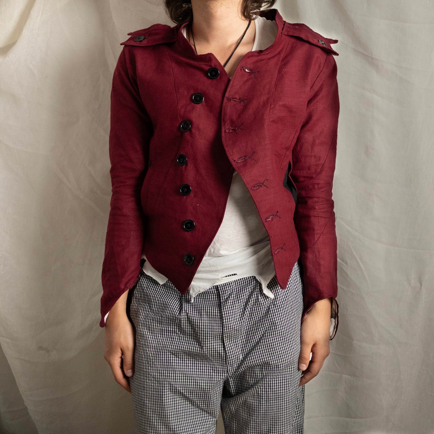 ROSARIUM ENGLISH LINEN BUTTON JACKET