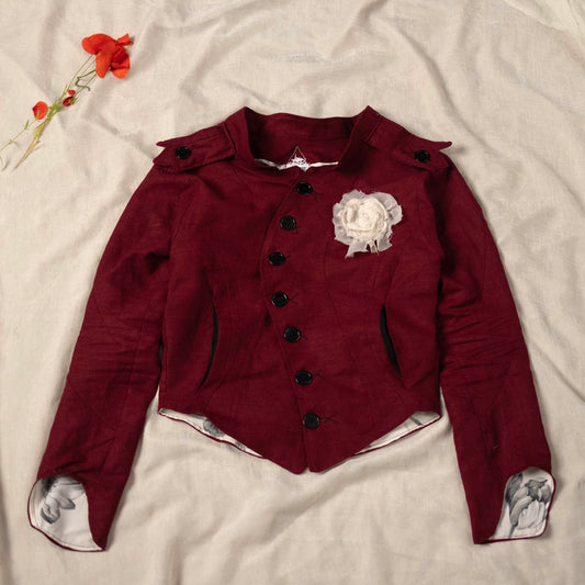 ROSARIUM ENGLISH LINEN BUTTON JACKET
